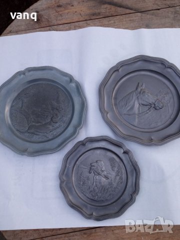 Немски чинии за стена с ловни мотиви, снимка 1 - Антикварни и старинни предмети - 38374564