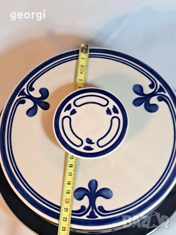немски керамичен съд с похлупак Rosenthal siena blue цвят кобалт 33/4, снимка 5 - Сервизи - 53430307