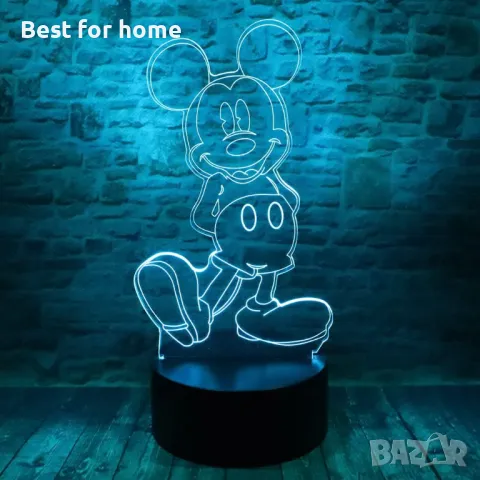 Mickey Mouse 3D LED лампа, снимка 4 - Други - 48383818