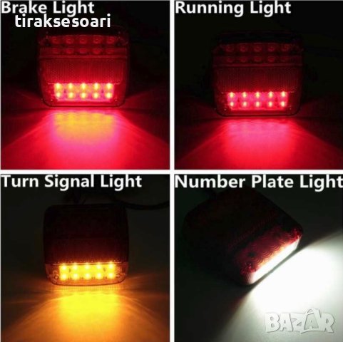 ПРОМО Безжични диодни стопове с Магнит Стопове за ремарке колесар каравана платформа, снимка 4 - Аксесоари и консумативи - 41472108