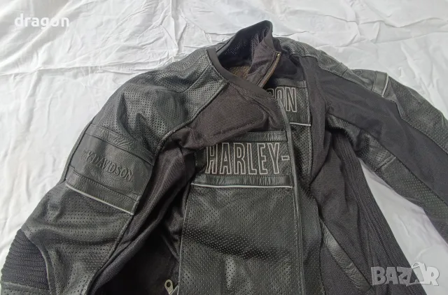 Ново кожено яке Harley Davidson L / Харлей Дейвидсън, снимка 5 - Якета - 56182432