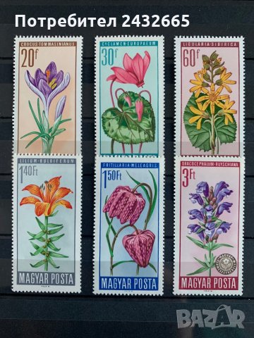 913. Унгария 1966 ~ “ Флора. Защитени видове цветя. “, **,MNH