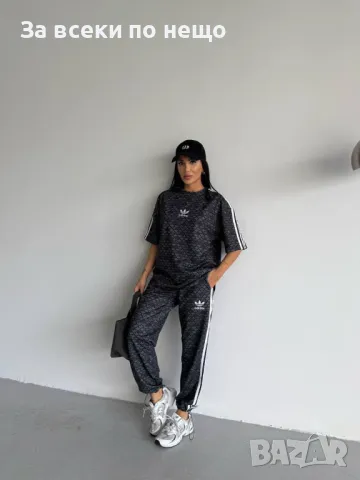 Adidas Дамски Спортен Комплект Тениска И Долнище👚🩳Дамски Спортен Екип Адидас - 3 Цвята Код A535, снимка 5 - Спортни екипи - 50141905