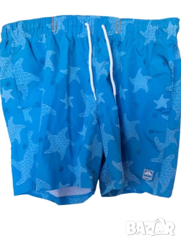 Мъжки плувни шорти с морска апликация LC Waikiki, Светлосини, XL