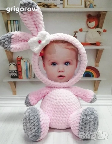 Плетена играчка с място за снимка