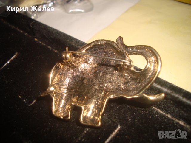 СТАРА БРОШКА - СЛОНЧЕ БРОНЗ ПОЗЛАТА СТАРО ВИНТИДЖ БИЖУ 22813, снимка 5 - Антикварни и старинни предмети - 34528840