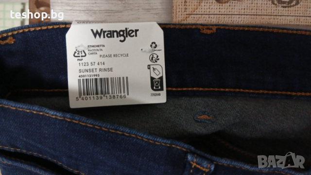 Мъжки дънки Wrangler Greensboro Sunset Rinse W38 L30 /размер М/, снимка 6 - Дънки - 53484626