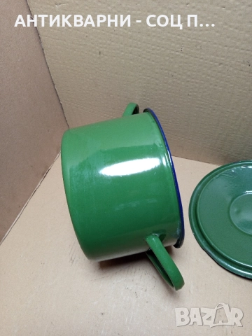 Соц Стара Емайлирана Тенджера. , снимка 7 - Антикварни и старинни предмети - 51781513