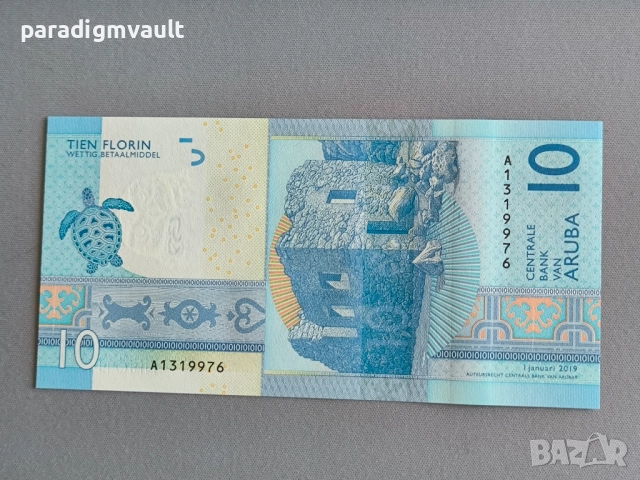 Банкнота - Аруба - 10 флорина UNC | 2019г., снимка 4 - Нумизматика и бонистика - 52787782