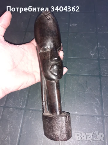 Дърворезба абанос статуетка фигура дърво Африка, снимка 6 - Антикварни и старинни предмети - 50851442