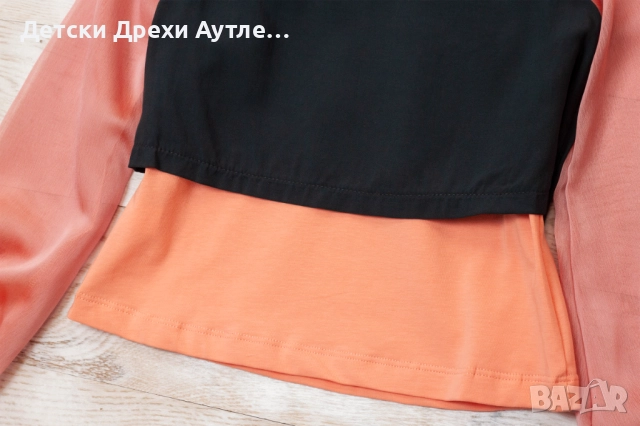 Елегантни блузи за момичета с надпис от блестящи камъни (104–158), снимка 4 - Детски Блузи и туники - 51968028