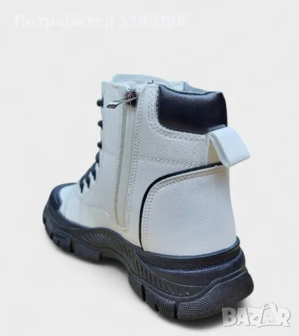 Дамски топли боти с цип. , снимка 3 - Дамски боти - 48405776