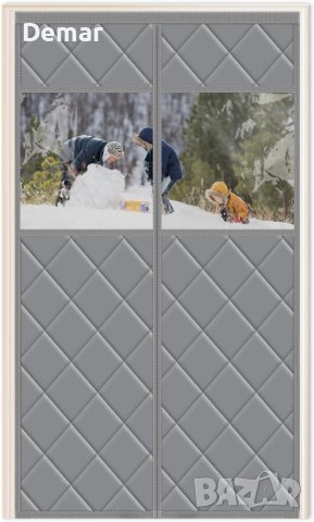 Изолирана термична завеса за врата размер 70 см x 200 см