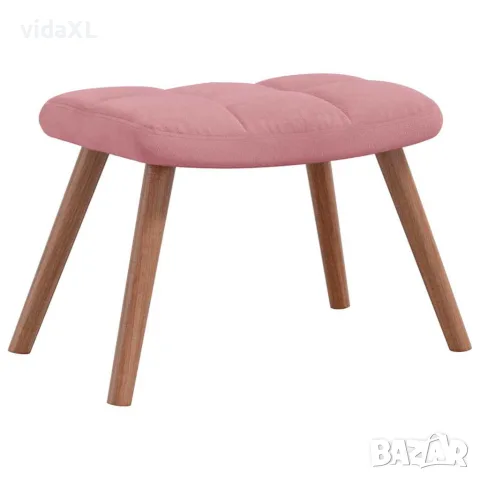 vidaXL Люлеещ се стол с табуретка, розов, кадифе, снимка 8 - Столове - 56146927
