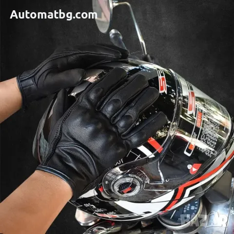 Кожени мото ръкавици Automat, Естествена козя кожа, L, XL, Черен, снимка 2 - Аксесоари и консумативи - 44641026