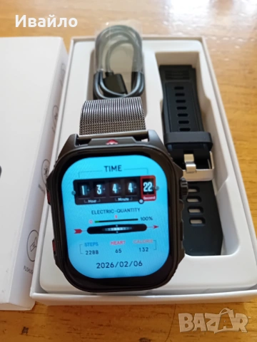 Мъжки Смарт Часовник, снимка 2 - Смарт гривни - 53381420