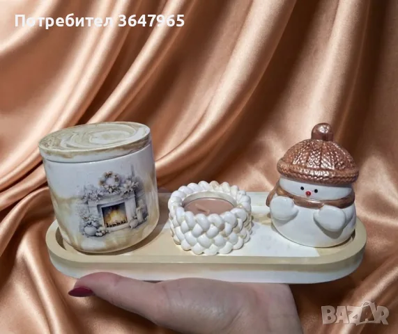 Коледни подаръчни комплекти, от екокерамика ✨, снимка 13 - Коледни подаръци - 56217028