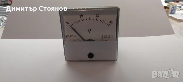 Панелен волтметр 60 V DC., снимка 2 - Друга електроника - 56255141