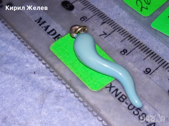 ЕЛЕГАНТЕН АР НУВО ПЕНДАНТ ВИСУЛКА от СРЕБРО и ВЕНЕЦИАНСКО СТЪКЛО МУРАНО СТАРА РЪЧНА ИЗРАБОТКА 26830, снимка 4 - Антикварни и старинни предмети - 40524113