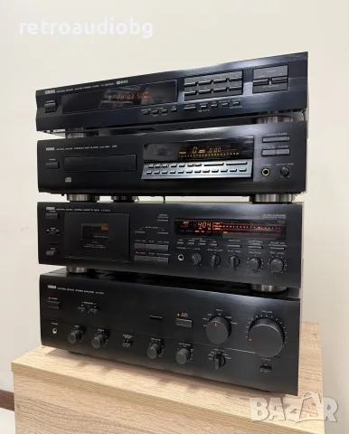 🔊Ретро аудио сет YAMAHA - Усилвател, CD плеър, триглав дек и тунер🔉, снимка 2 - Аудиосистеми - 55999366