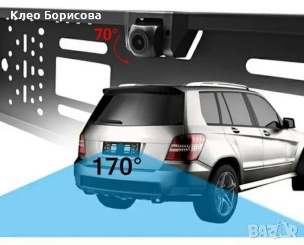 Рамка с камера за регистрационен номер с 4 LED светлини за задно виждане 3084, снимка 5 - Други - 49135538