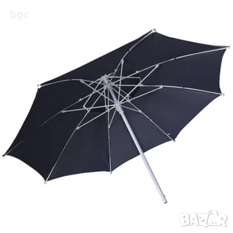 Нов Плажен чадър Kring, 2.2 м, Сив 2,2 х 2,2 метра