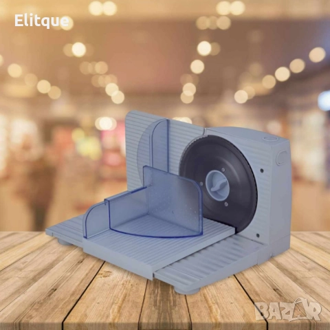 Електрическа резачка за колбаси Rosberg, 150W, Стоманено острие 15 см, Дебелина 0-15 мм, Бяла, 2 ГОД, снимка 2 - Други - 52895163