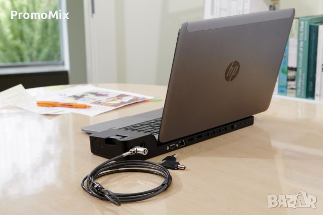 Докинг станция HP UltraSlim Docking Station D9Y32AA Док станция Hewlett Packard Enterprise 2013 стан, снимка 3 - Друга електроника - 44401801