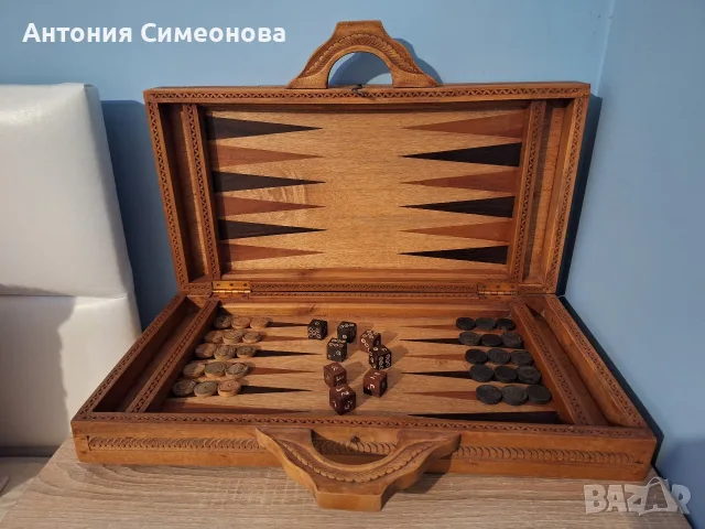 Шах и табла дърворезба, снимка 6 - Колекции - 56403451