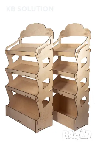 Дървен Стелаж за хляб, снимка 5 - Стелажи и щандове - 48597112