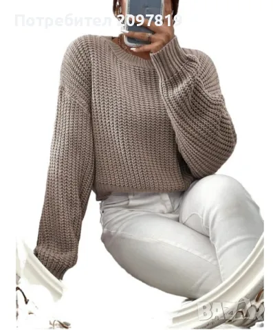 Дамски плетен пуловер, снимка 4 - Блузи с дълъг ръкав и пуловери - 48181346