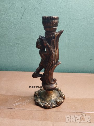 Бароков свещник-фигуративен, снимка 4 - Други ценни предмети - 42499509