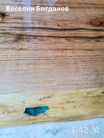 Плот за Маса изработен от червен дъб и епоксидна смола , снимка 6 - Маси - 52693489