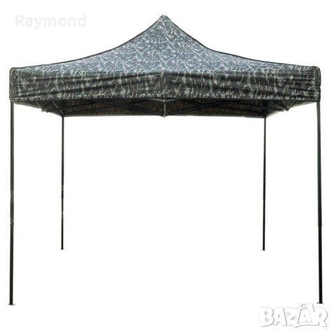 Камуфлажна Сгъваема Градинска Шатра 3×3м тип Хармоника – стабилна, водоустойчива и лесна за разпъван, снимка 7 - Градински мебели, декорация  - 51465272