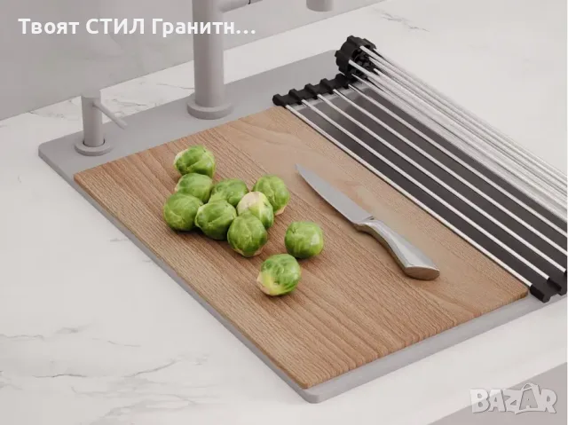 Сива Кухненска Мивка от гранит модел Рига Easy 380 x 440 mm, снимка 5 - Други - 40870152