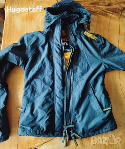Оригинално Зимно яке ветровка качулка SUPERDRY М