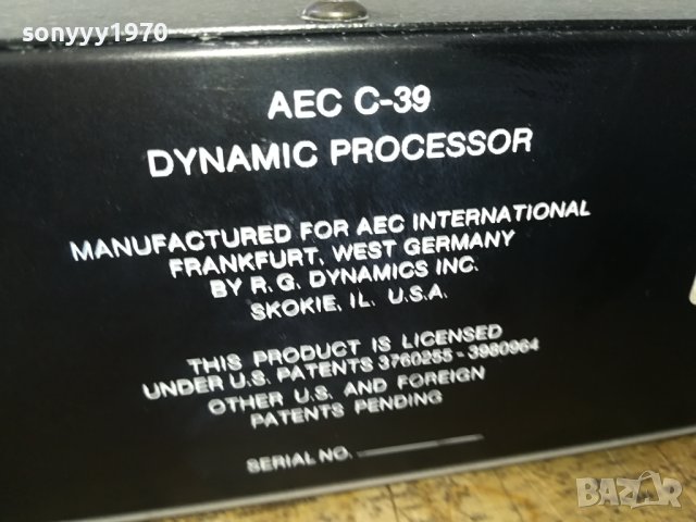 AEC C-39 DYNAMIC PROCESSOR USA-ВНОС FRANCE 2408231414, снимка 14 - Ресийвъри, усилватели, смесителни пултове - 41953954
