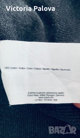 Красиво памучно поло ESPRIT унисекс, снимка 5 - Блузи с дълъг ръкав и пуловери - 41750844