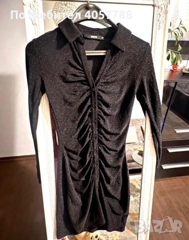 НОВА Блестяща рокля Bik Bok – XS размер, набран ефект