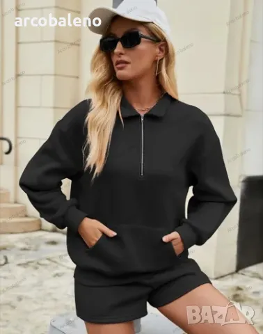 Дамски едноцветен комплект от две части, 7цвята , снимка 4 - Комплекти - 47397954