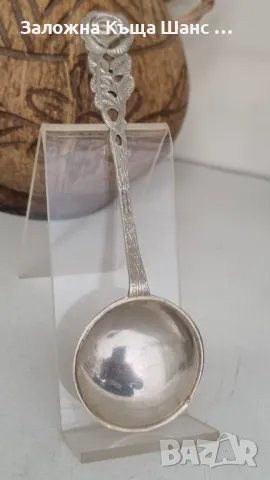 Стара сребърна лъжичка Antico 800, снимка 2 - Антикварни и старинни предмети - 50102250