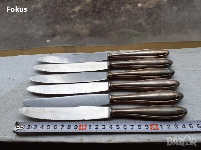 Комплект луксозни маркови дебело посребрени ножове WMF, снимка 5 - Антикварни и старинни предмети - 53498647