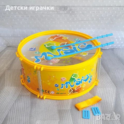 Детски барабан Music, Ф26см, пластмасов, снимка 5 - Музикални играчки - 50157979