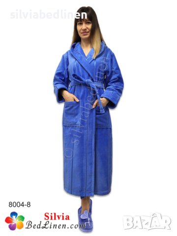 ПРОМОЦИЯ!Луксозен хавлиен дамски, мъжки халат за баня с качулка Ладик, снимка 2 - Хавлиени кърпи - 39260271