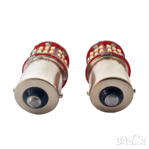 LED крушки BA15S 12V 6000K 2 броя, снимка 2 - Аксесоари и консумативи - 55865022
