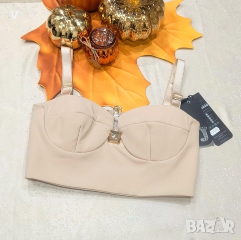 Дрехи Junona Юнона черен кроп топ бюстие къси кожени панталони яке палто клин , снимка 8 - Корсети, бюстиета, топове - 52467913