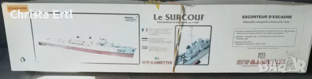 Военен кораб разрушител Le Surcouf 1:100 KIT (НОВ) – Внос от Германия, 128 cm
