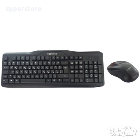 Клавиатура + Мишка Безжични RoxPower WT-81, кирилизирана, wireless, черни