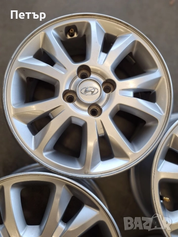 ОРИГИНАЛНИ АЛУМИНИЕВИ ДЖАНТИ ЗА ХЮНДАЙ I 20 -4Х100Х54-15цола, снимка 2 - Гуми и джанти - 52011886