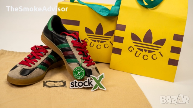 Унисекс Обувки Adidas x Gucci Gazelle Black Green Red